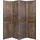 Homestyle4u Paravent Raumteiler 4 teilig Holz Schnitzerei Braun 160x170 cm 1361,