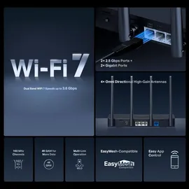 Mercusys BE3600 Dual-Band Wi-Fi 7 Router