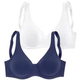 PETITE FLEUR Minimizer-BH Damen marine+weiß Gr.90F