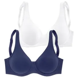 PETITE FLEUR Minimizer-BH Damen marine+weiß Gr.90F
