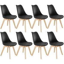 Tectake tectake® Esszimmerstühle Friederike 8er Setschwarz