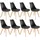 Tectake tectake® Esszimmerstühle Friederike 8er Setschwarz
