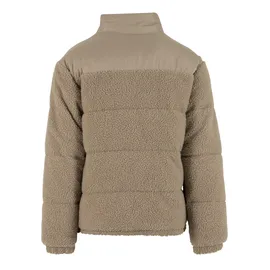 URBAN CLASSICS Fabric Mix Teddy Puffer Jacket beige S