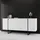 Dmora Sideboard Betel 160 x 35 x 80 cm Weiß