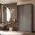 masseno Schwebetürenschrank LAMELLO 120 x 216 x 61 cm Grau