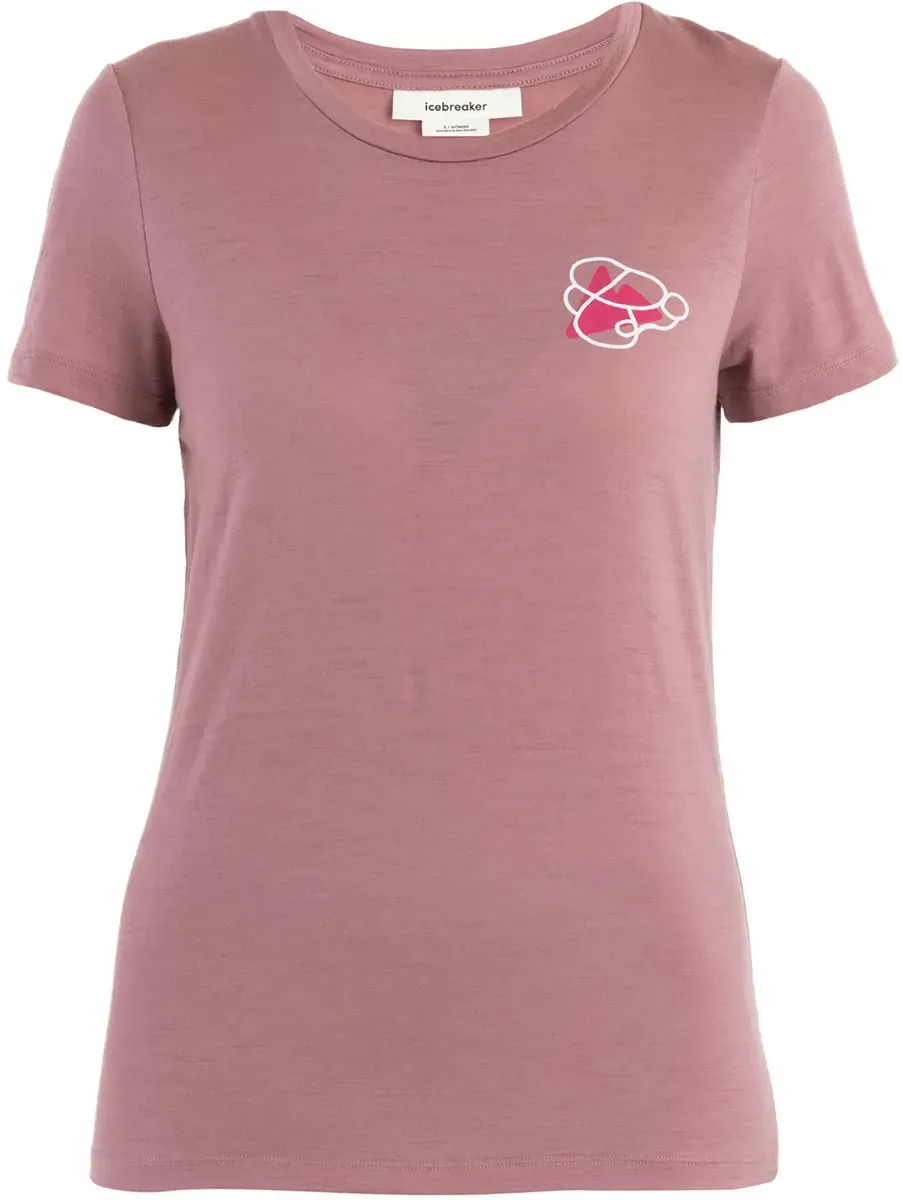 Icebreaker Damen 150 Tech Lite II Community T-Shirt (Größe S, rosa)