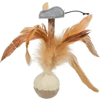 Trixie Steh-auf-Federball 15 cm mehrfarbig