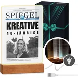 Maverton beleuchteter LED-Rahmen - personalisiertes Acryl Glasbild mit Foto - Fotorahmen mit LED-Beleuchtung - LED Acrylglas Fotogeschenk für Frau Mann Paar - Größe: L/XL - Spigel