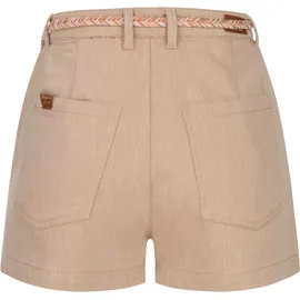 Ragwear Damen, kurze Hose mit hochwertigem Flechtgürtel