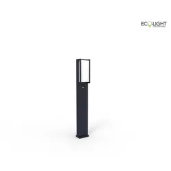 Lutec LED Wegeleuchte QUBO, mit integriertem Bewegungsmelder, 18W, 1150lm, 3000K, IP54, anthrazit ECO-7193004118