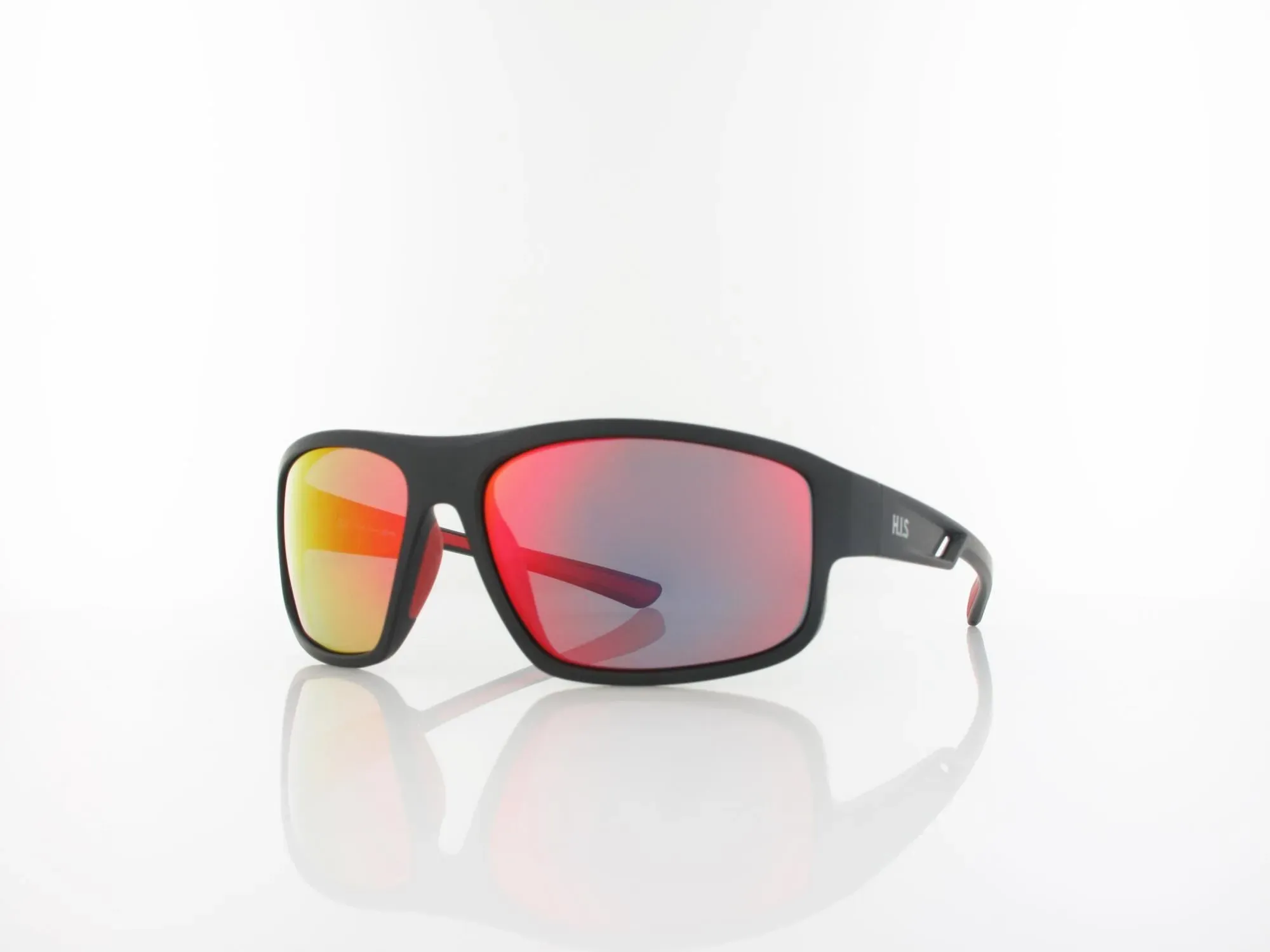HIS polarized HPS47105-1 62 black / smoke with red revo polarized