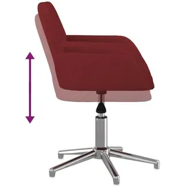 vidaXL Bürostuhl Drehbar Weinrot Stoff