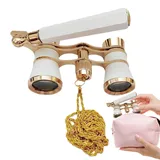 OEM Opernfernglas, Tragbares Theaterfernglas, Fernglas für Frauen, Mädchen und Kinder (weiß).