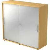 Hammerbacher Schiebetürenschrank, V1753S/6/S/RE buche, silber 2 Fachböden 120,0 x 40,0 x 110,0 cm