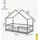 [en.casa] Kinderbett Treviolo 70 x 140 cm Kiefer hellgrau/weiß