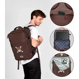 One Piece Skull-Großer Mercury Handgepäck Rucksack 47x23x33cm, Braun, Kapazität 35 L
