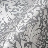 A.S. Création Vliestapete Blätter 10 m x 0,64 m 300 g Grau/ Silber 388314