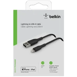 Belkin Lightning Lade/Sync Kabel 2m, PVC, schwarz, mfi zert.