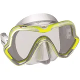 Mares Erwachsene Mask ONE Vision Taucherbrille, Gelb/Weiss, BX