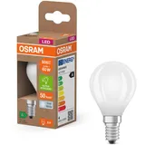 Osram Energy Class LED-Lampe in klassischer Miniballform, 3.8 W / 806 lm, EEK A, kaltweißes Licht (4000 K), CRI 80, aus gefrostetem bleifreiem Glas, E14 3,8W 4000K 806lm