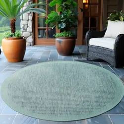 Outdoorteppich AYYILDIZ TEPPICHE "GIZA 1410", blau, H:3mm Ø:160cm, Polypropylen, Teppiche, In- und Outdoor, Wetterfest, Wasserabweisend, robust