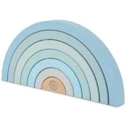 bieco Holz Regenbogen zum Stapeln blau