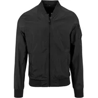 Build Your Brand Nylon Bomber Jacke - Black -