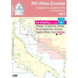 NV. Atlas Kroatien HR 2 - Vodice nach Dubrovnik und Montenegro