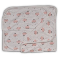 Cangaroo Babydecke Mellow, Größe 85 x 85 cm, Babydecke aus Baumwolle, ab Geburt rosa