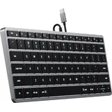 Satechi Slim W1 kabelgebundene Tastatur mit Hintergrundbeleuchtung – Beleuchtete Tasten und USB-C-Anschluss – Für M2/ M1 MacBook Pro/Air, M2/ M1 iPad Pro/Air, M2 Mac mini (US-englisches Layout)