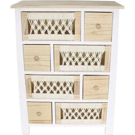 Dekoleidenschaft Makramee 56 x 77 cm Beige / Weiß