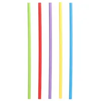 Papstar 100 Trinkhalme, Papier Ø 6 mm farbig sortiert