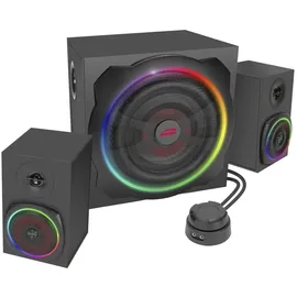 SpeedLink GRAVITY RGB 2.1 Subwoofer System Black - 2.1 PC-Lautsprecher - Schwarz
