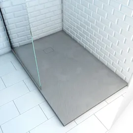 Marwell Duschwanne MARWELL "SMC", grau, B:120cm H:2,6cm T:80cm, Duschwannen, 120 x 80 x 2,6 cm