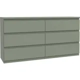 Forte Kommode »Edmore«, große Kommode, grifflose Front, Stauraum, 6 Schubladen grün