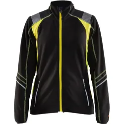 Damen Microfleecejacke "4973" - XS - schwarz/gelb