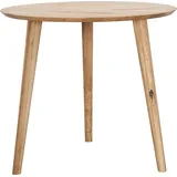 Lomadox Esstisch rund, 75cm Durchmesser, Wildeiche massiv geölt, Tarva-69