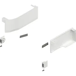 BLUM AVENTOS HK TOP Abdeckkappen-Set Servo Drive, Kunststoff - Kunststoff Seidenweiß