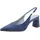 TAMARIS Damen Sling Pump mit Blockabsatz Leder, blau, 40 EU