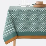 Bedruckte Tischdecke Lodge, Fleckabweisend 150 x 250 cm Grün Bedruckt 150 x 250 cm