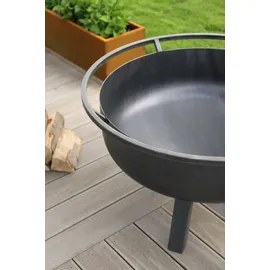 Cook King Feuerschale XXL Ø 80 cm Silber