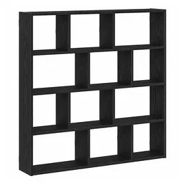 vidaXL Würfelregal 12 Fächer Wandregal Schwarz
