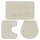 vidaXL Badematten-Set 3-tlg. Stoff Grau