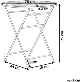Beliani Gartentisch Ø 70 x 75 cm Grün
