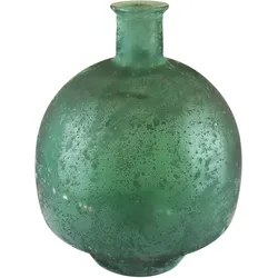 Dekovase AM DESIGN "aus recyceltem grünen Glas im mattierten Finish", grün, B:34cm H:43,5cm, Glas, Vasen, umweltfreundlich und stilvoll