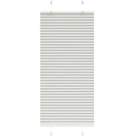 vidaXL Rollo Plissee Hellgrau 55x100 cm Stoffbreite 54,4 cm Polyester, vidaXL grau 55 cm x 100 cm