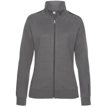 bench. loungewear Sweatjacke Damen anthrazit-meliert-schwarz Gr.36/38