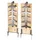 FEUERGOTT Flammlachsbrett 2er-Set Zedernholz Edelstahl beige