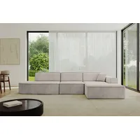 altdecor Ecksofa Ottomane Rechts IREA-L2-v3 - 328x171x79 cm Hellbraun