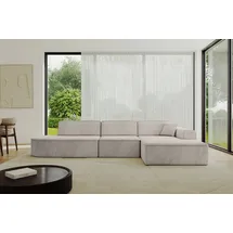 altdecor Ecksofa Ottomane Rechts IREA-L2-v3 - 328x171x79 cm Hellbraun